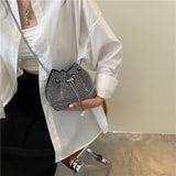 Diamond Bucket Bag Women's Large Capacity Single Shoulder Messenger
