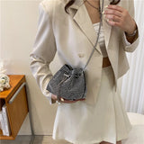Diamond Bucket Bag Women's Large Capacity Single Shoulder Messenger