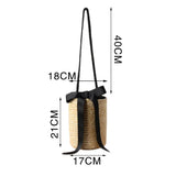 Straw Bag Knitted Flower Beach Storage Messenger Bag Woven Shoulder Bags