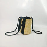 Straw Bag Knitted Flower Beach Storage Messenger Bag Woven Shoulder Bags