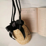 Straw Bag Knitted Flower Beach Storage Messenger Bag Woven Shoulder Bags