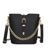 Large Capacity Bucket-Shaped Ladies Shoulder Bag with Compartment