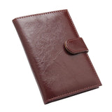 Passport Holder & ID Card Cover Oil Wax PU Leather Solid Bags