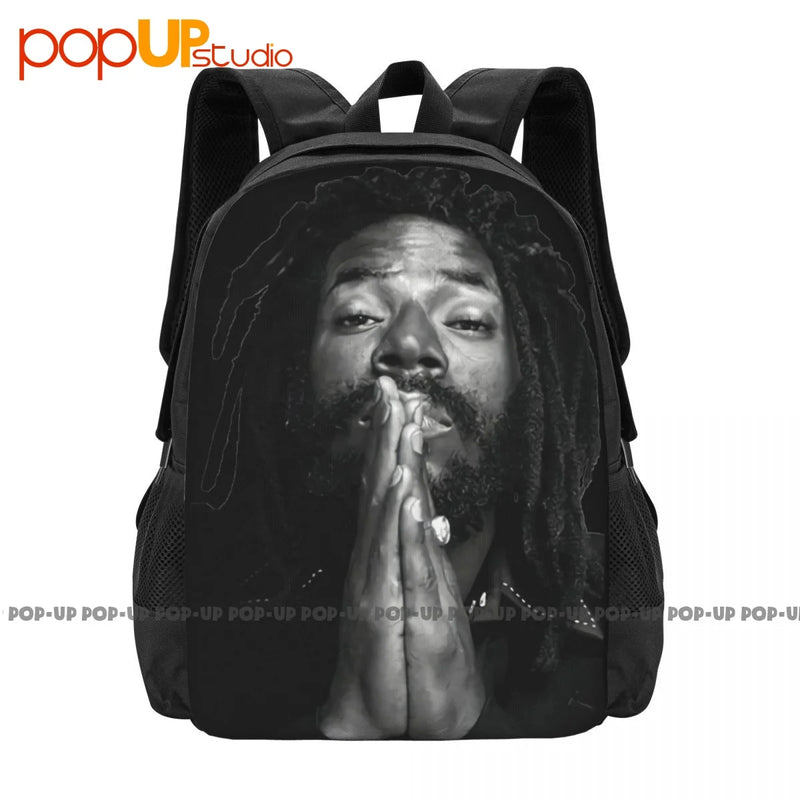 Buju Banton Reggae Tour Backpack Large School Beach Bag