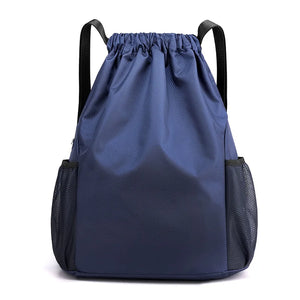 Large Capacity Drawstring Fitness Bag, Pocket Backpack for Men and Women
