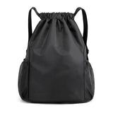 Large Capacity Drawstring Fitness Bag, Pocket Backpack for Men and Women