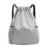 Large Capacity Drawstring Fitness Bag, Pocket Backpack for Men and Women
