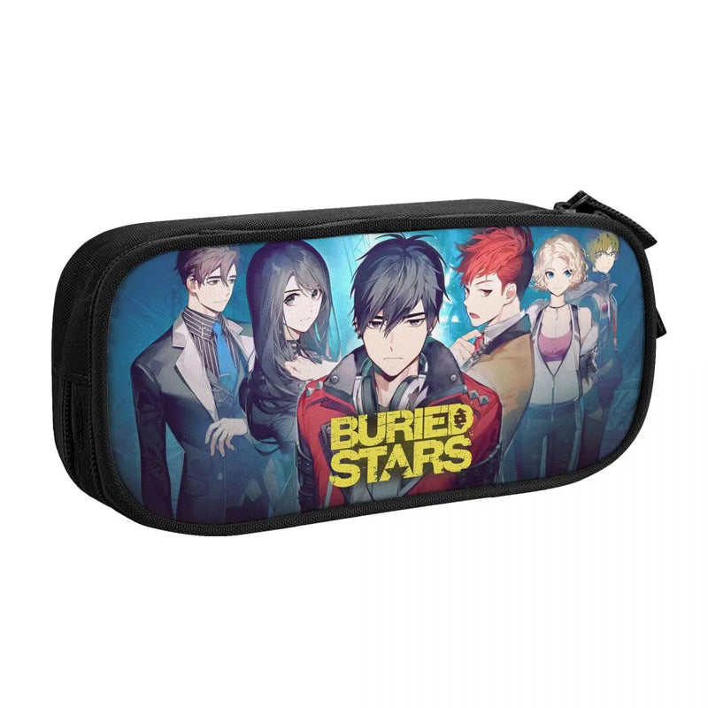 Buried Stars Pen Box Student School Anime Zipper Pen Bag