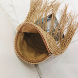 Women's Shoulder Bag with Round Tassel Decoration