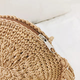 Women's Shoulder Bag with Round Tassel Decoration