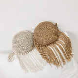 Women's Shoulder Bag with Round Tassel Decoration