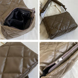 Women's Winter Down Padded Shoulder Bag Large Capacity Crossbody Handbag