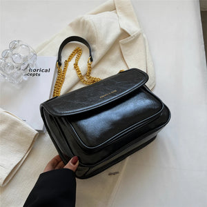 Flap Shoulder Bags With Chain Crossbody PU Leather Handbags