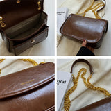 Flap Shoulder Bags With Chain Crossbody PU Leather Handbags