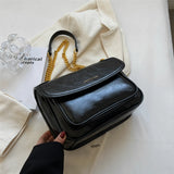 Flap Shoulder Bags With Chain Crossbody PU Leather Handbags