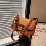 Gradient Retro Saddle Shoulder Crossbody Bag for Women