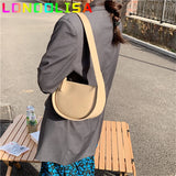 Burminsa Semicircle Shoulder Bags Wide Strap Purses for Women