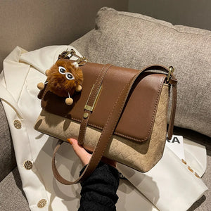 Vintage Large Capacity Suede Shoulder Bag for Women
