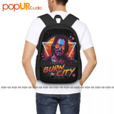 Samurai Backpack Large Capacity Bookbag Art Print Sports Bag