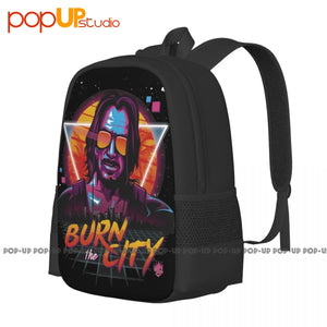 Samurai Backpack Large Capacity Bookbag Art Print Sports Bag