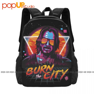 Samurai Backpack Large Capacity Bookbag Art Print Sports Bag