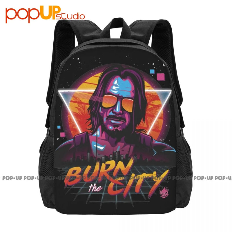 Samurai Backpack Large Capacity Bookbag Art Print Sports Bag