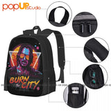 Samurai Backpack Large Capacity Bookbag Art Print Sports Bag