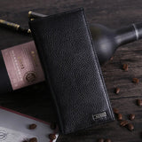 Men's Long Cow Leather Wallet Multi-card Business Bag
