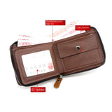 Real Cowhide Men's Short Wallets Portefeuille Homme Solid
