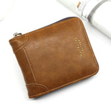 Real Cowhide Men's Short Wallets Portefeuille Homme Solid