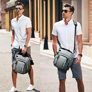 Business Men Pocket Zipper Tote Briefcase Crossbody Shoulder Laptop Bag