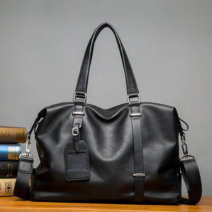 Business Men Travel Handbags High PU Leather Laptop Briefcase