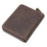 Men's Cow Leather Short Wallet High Cash Purses Clutch Vintage