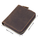 Men's Cow Leather Short Wallet High Cash Purses Clutch Vintage