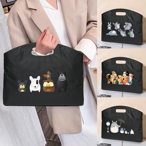 Business Office Briefcase Cartoon Printed Laptop Protection Case