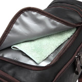 Men's PU Leather Travel Shoulder Bag with Shoe Compartment