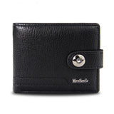 Men's PU Leather Short Wallet Mini Casual Large Capacity Wallet
