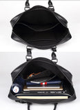 Men's Leather Briefcase Laptop Bag Tote Handbag