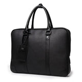 Men's Leather Briefcase Laptop Bag Tote Handbag