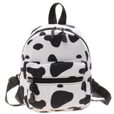 Butterflies Mini Backpack Women Girls Cow Print Zipper Nylon Adjustable S
