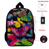 Butterfly 3D Printed Backpack for Kids Schoolbag Rucksack