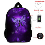 Butterfly 3D Printed Backpack for Kids Schoolbag Rucksack