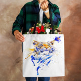 Butterfly Cat Print Tote Shoulder Bag Women Shopping Reusable Bags