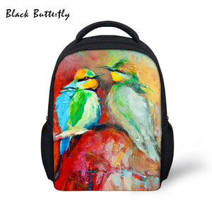 Colorful Butterfly Pattern Student Backpack Kids School Bag 3-8 Year