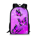 Butterfly Element Print School Backpacks for Teenager