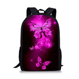 Butterfly Element Print School Backpacks for Teenager