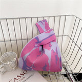 Butterfly Pattern Knitted Handbag Women's Autumn Winter Summer Sho...