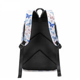 Butterfly Print Women's Nylon Backpack Animal Printing School Bags