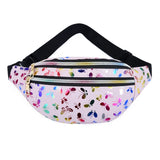 Butterfly Printed Waist Bag Women Fanny Pack Colorful Girls Bum Bag