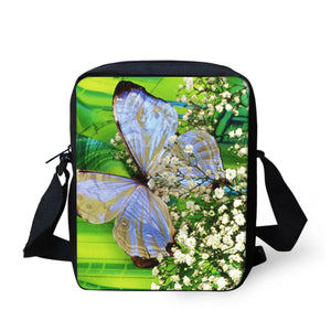 Butterfly Print Cross-body Bag for Kids Girls